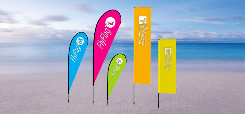 Read more about the article Beachflags + Flyflags | Frischer Wind für Ihre Sommerwerbung