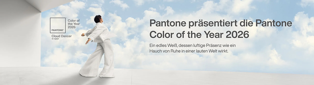Pantone Farbe des Jahres 2026 ist Cloud dancer